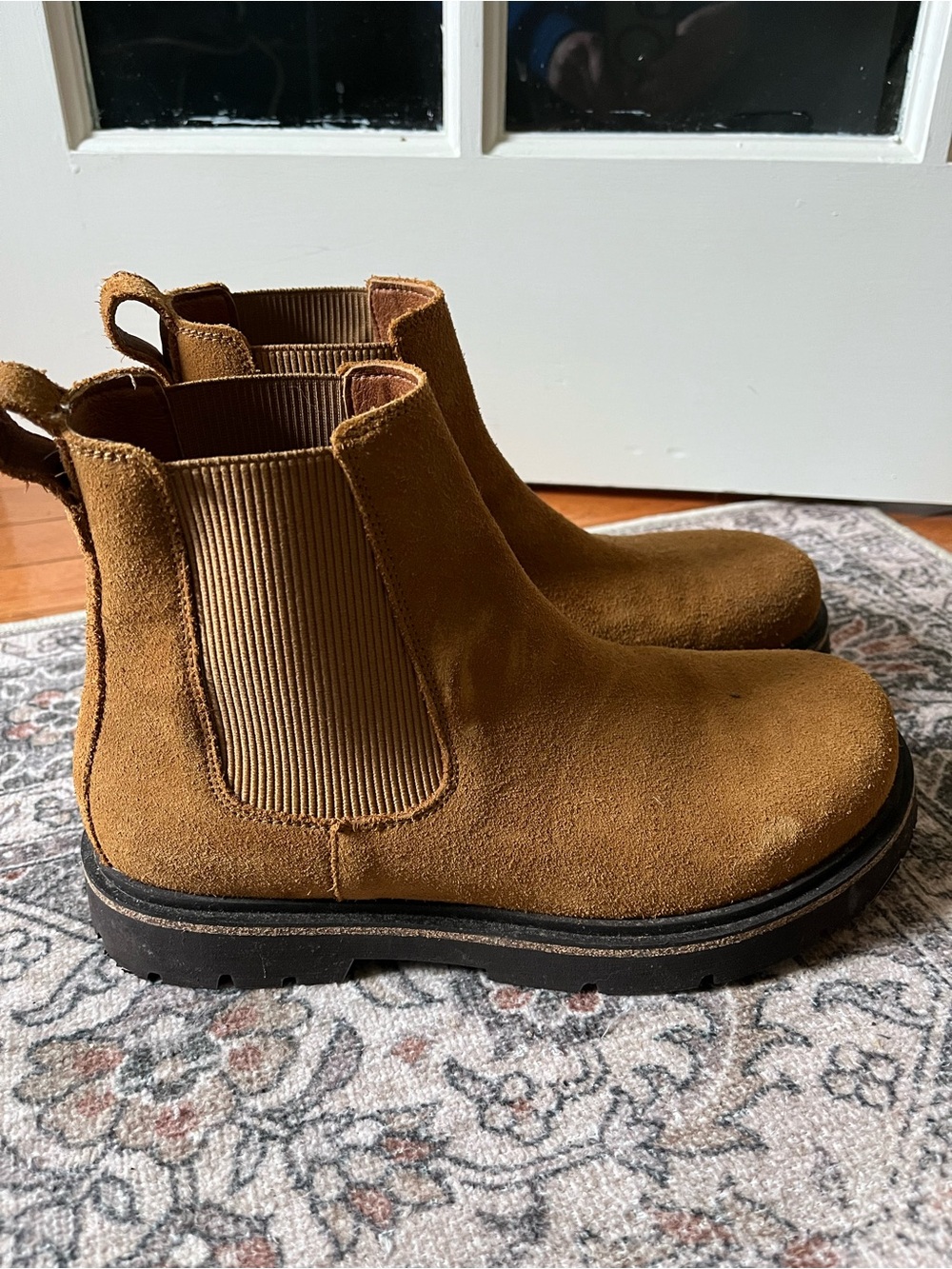 Birkenstock Suede Ankle Booties in Tan